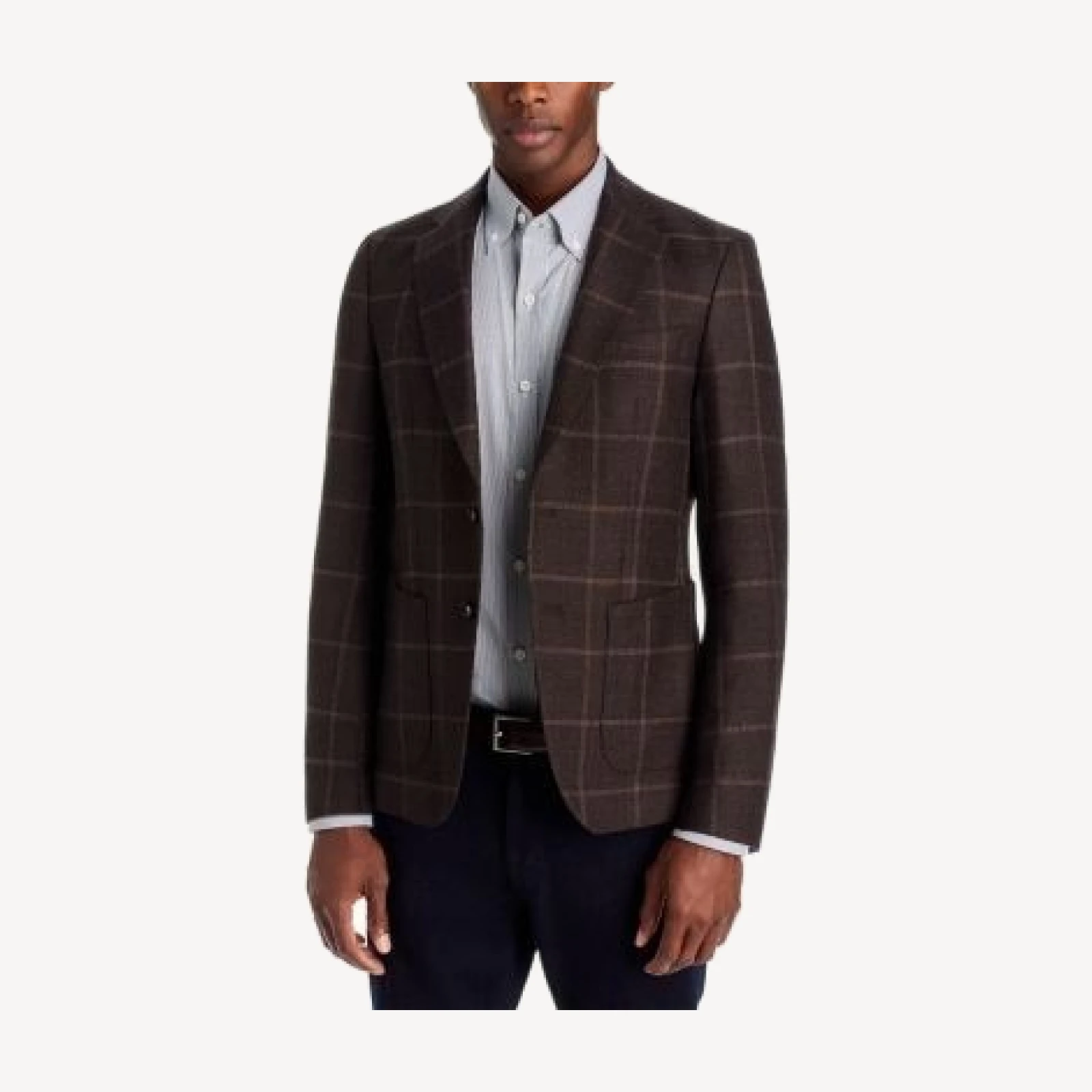 Boss Hutson Wool Slim Fit Windowpane Sport Coat