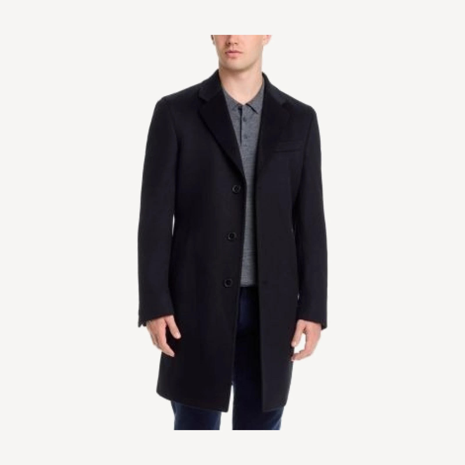 Boss Hyde Slim Fit Wool Blend Coat