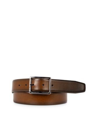 Boss Men's Ralf Leather Polished Buckle Belt