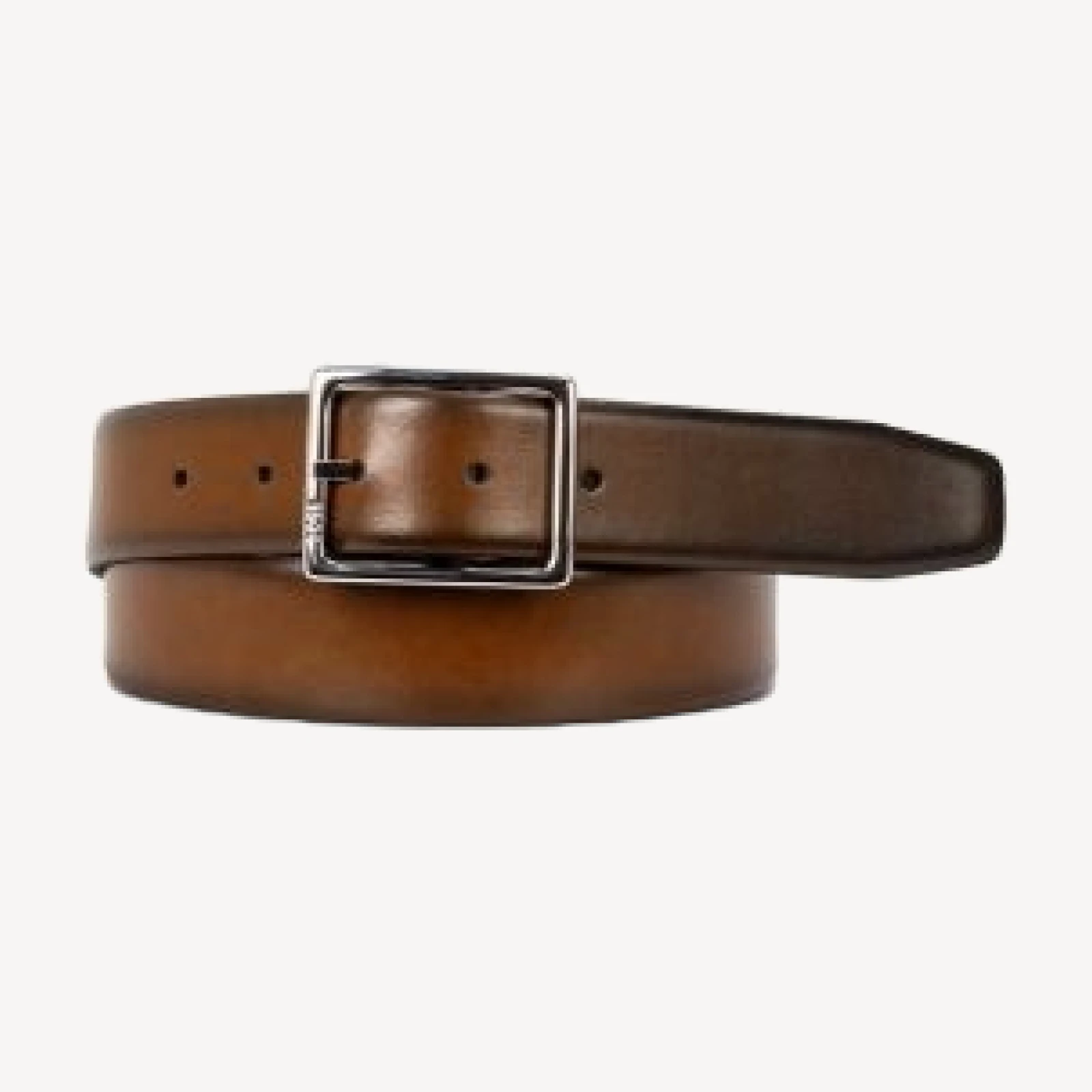 Boss Men's Ralf Leather Polished Buckle Belt
