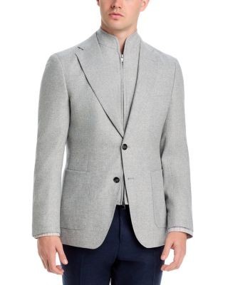 Boss Hutson Wool Blend Slim Fit Sport Coat & Removable Bib