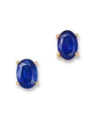 Bloomingdale's Fine Collection Oval Stud Earrings in 14K Yellow Gold