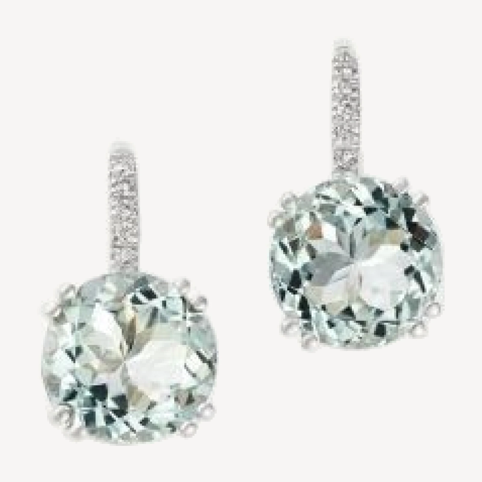 Bloomingdale's Fine Collection Aquamarine & Diamond Drop Earrings in 14K White Gold
