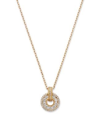 Bloomingdale's Fine Collection Diamond Circle Pendant Necklace in 14K Yellow Gold, 0.44 tcw