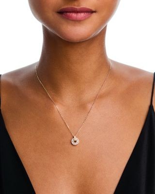 Bloomingdale's Fine Collection Diamond Circle Pendant Necklace in 14K Yellow Gold, 0.44 tcw