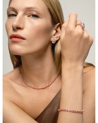 Bloomingdale's Pink Sapphire Tennis Necklace in 14K Rose Gold