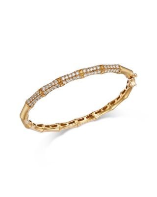 Bloomingdale's Fine Collection Diamond Pave Bangle Bracelet in 14K Yellow Gold, 1.75 tcw