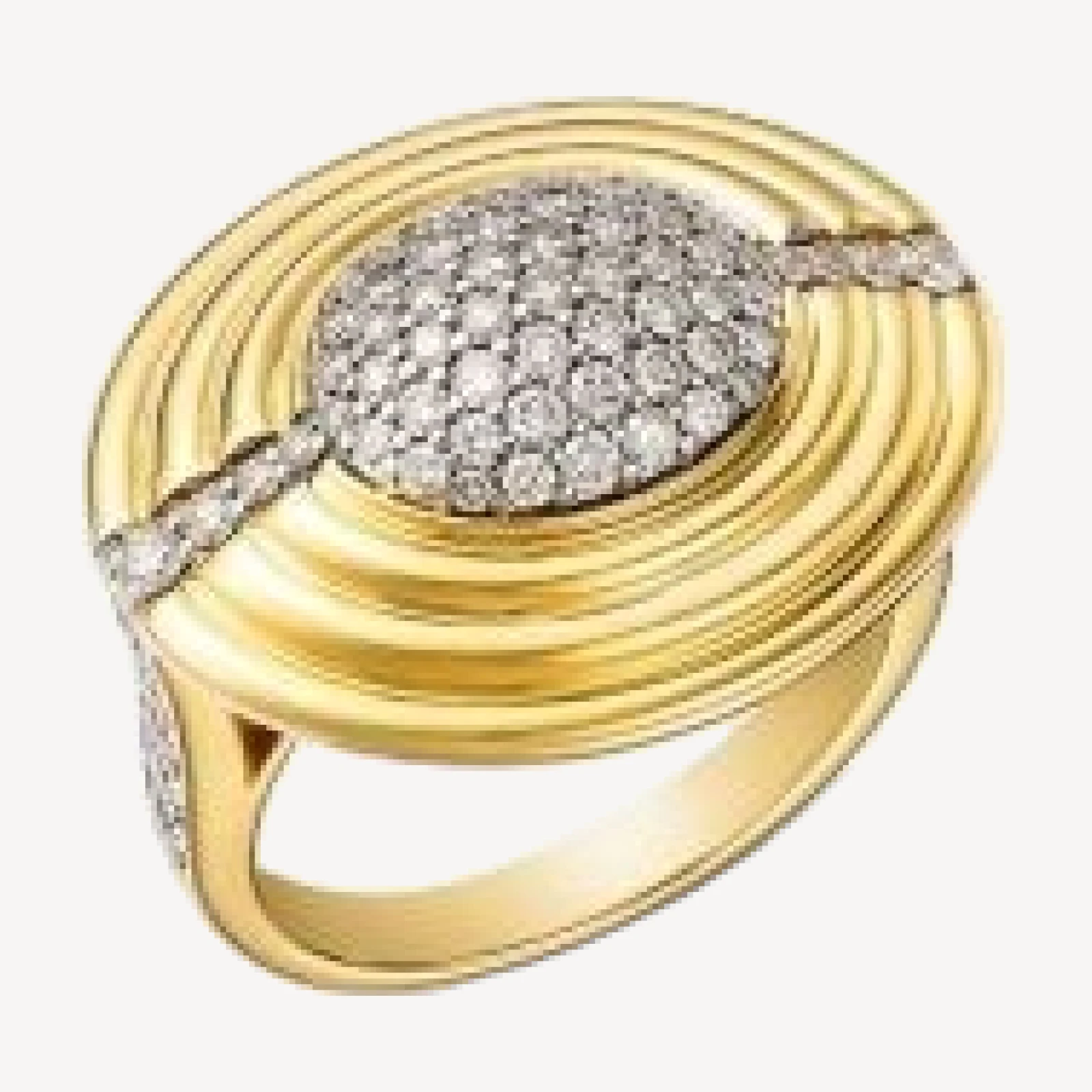 Bloomingdale's Fine Collection Diamond Pave Statement Ring in 14K Yellow Gold, 1.0 tcw