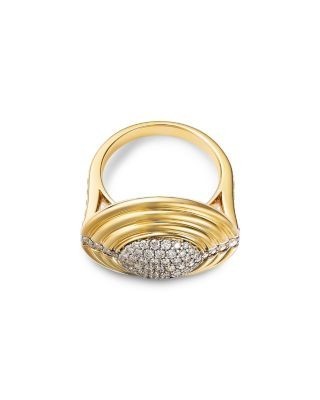 Bloomingdale's Fine Collection Diamond Pave Statement Ring in 14K Yellow Gold, 1.0 tcw