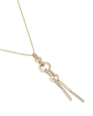 Bloomingdale's Fine Collection Diamond Linear Statement Pendant Necklace in 14K Yellow Gold, 0.35 tcw