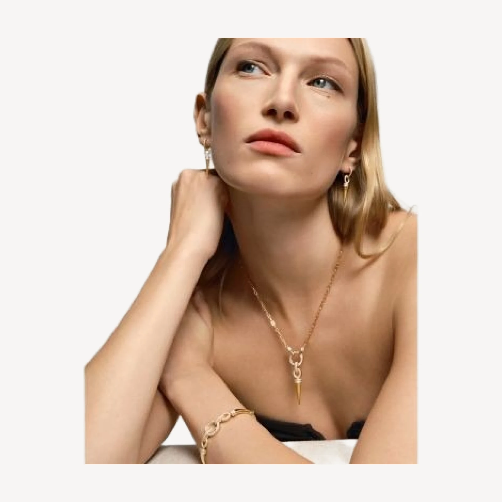 Bloomingdale's Fine Collection Diamond Spike Statement Necklace in 14K Yellow Gold, 1.0 tcw
