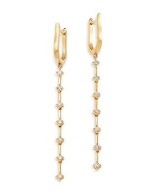 Bloomingdale's Fine Collection Diamond Linear Station Drop Earrings in 14K Yellow Gold, 0.37 tcw