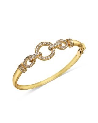 Bloomingdale's Fine Collection Diamond Pave Bangle Bracelet in 14K Yellow Gold, 1.3 tcw