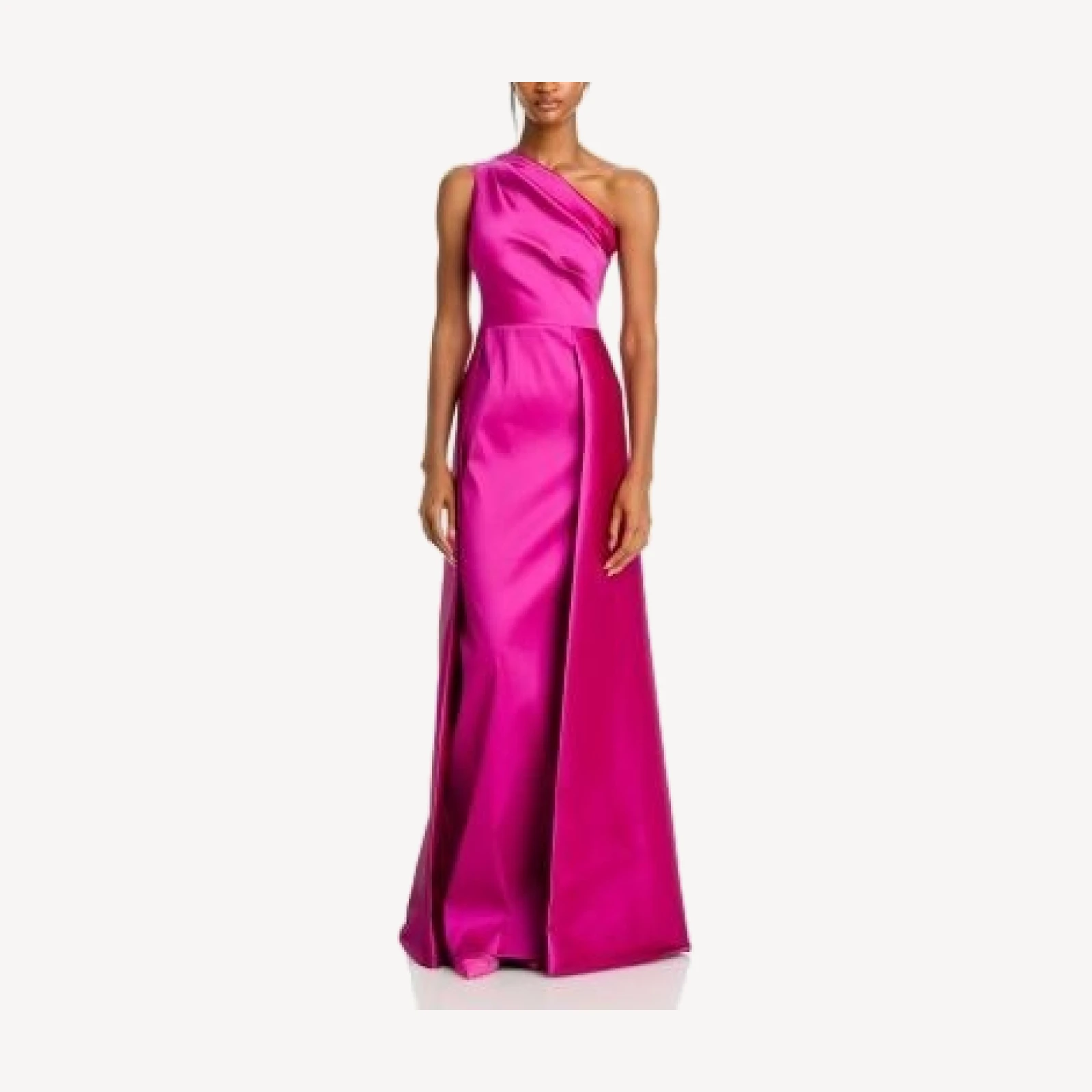 Teri Jon by Rickie Freeman Crepe One Shoulder Gown