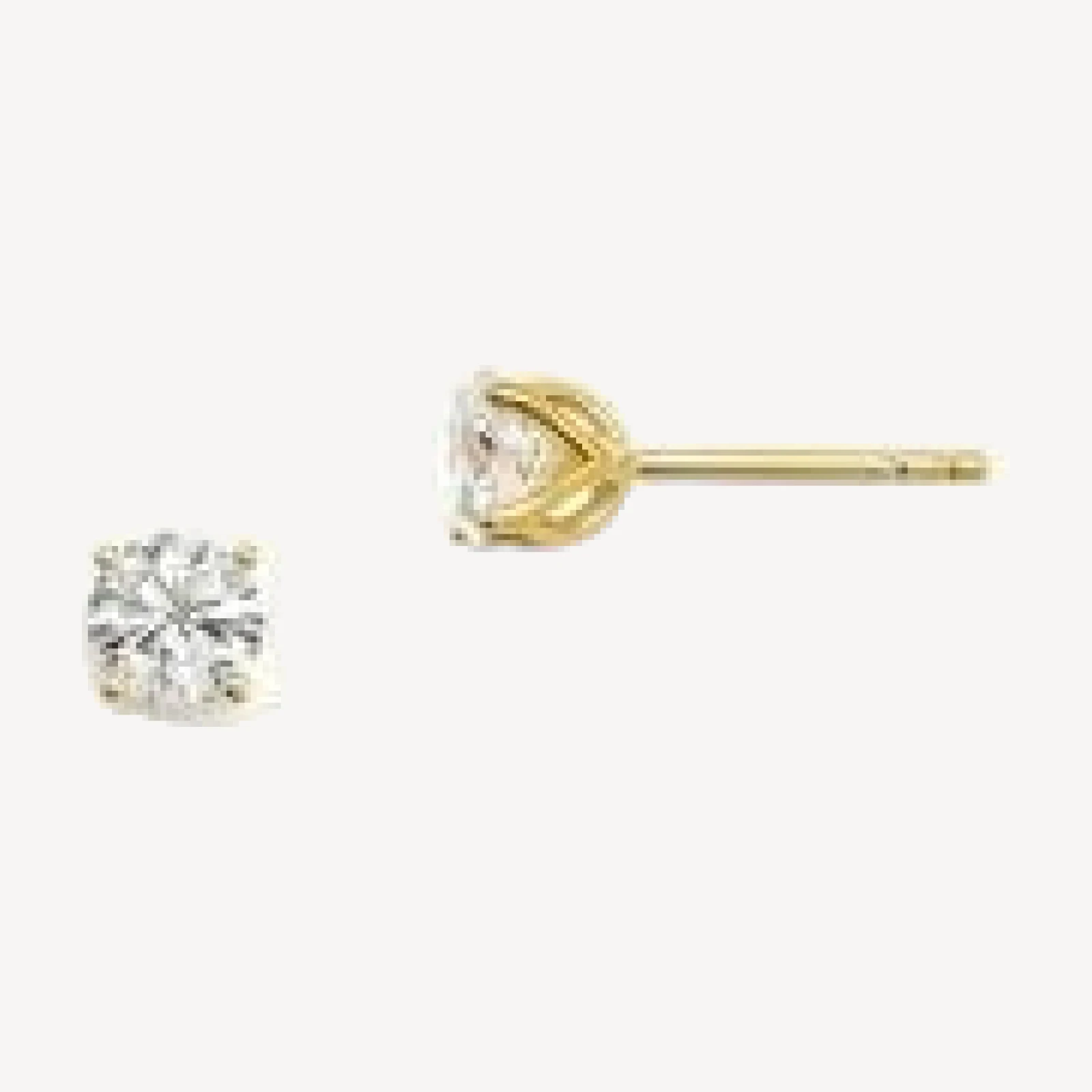 Diamond Round Tulip Stud Earrings in 14K Yellow Gold, 0.50 tcw