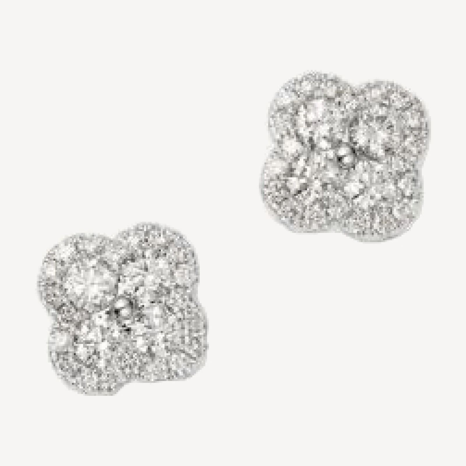 Bloomingdale's Fine Collection Diamond Clover Stud Earrings in 14K White Gold, 0.55 tcw