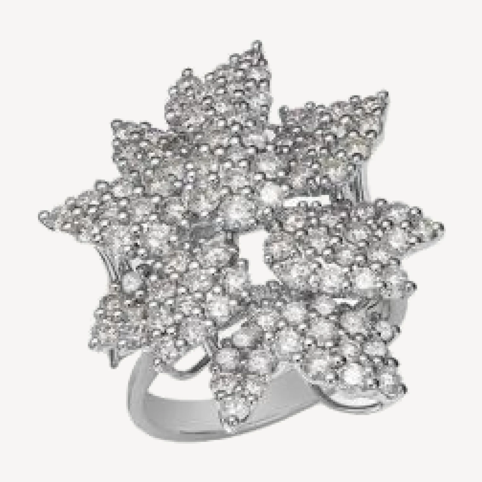 Bloomingdale's Fine Collection Diamond Flower Ring in 14K White Gold, 3.20 ct. t. w