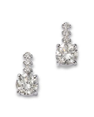 Bloomingdale's Fine Collection 14K White Gold Diamond Drop Earrings, 1.0 tcw