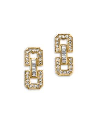 Bloomingdale's Fine Collection Diamond Link Drop Earrings in 14K Yellow Gold, 0.7 tcw