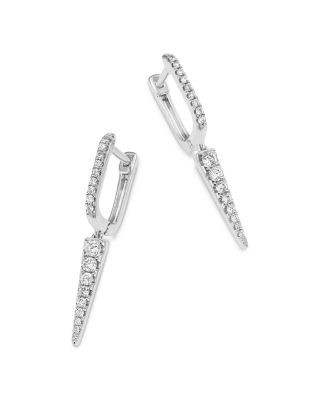 Bloomingdale's Fine Collection Diamond Drop Earrings in 14K White Gold, 0.3 tcw