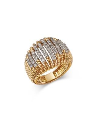 Bloomingdale's Fine Collection Diamond Openwork Dome Ring in 14K Yellow Gold, 1.0 tcw