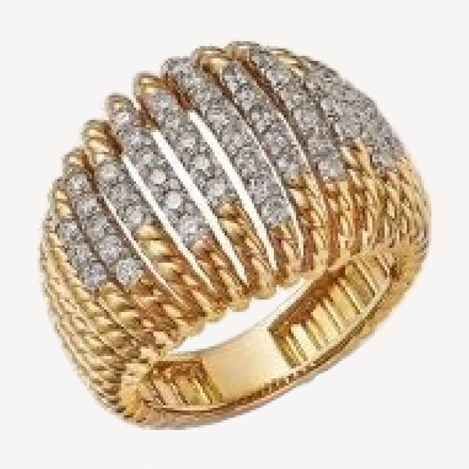 Bloomingdale's Fine Collection Diamond Openwork Dome Ring in 14K Yellow Gold, 1.0 tcw