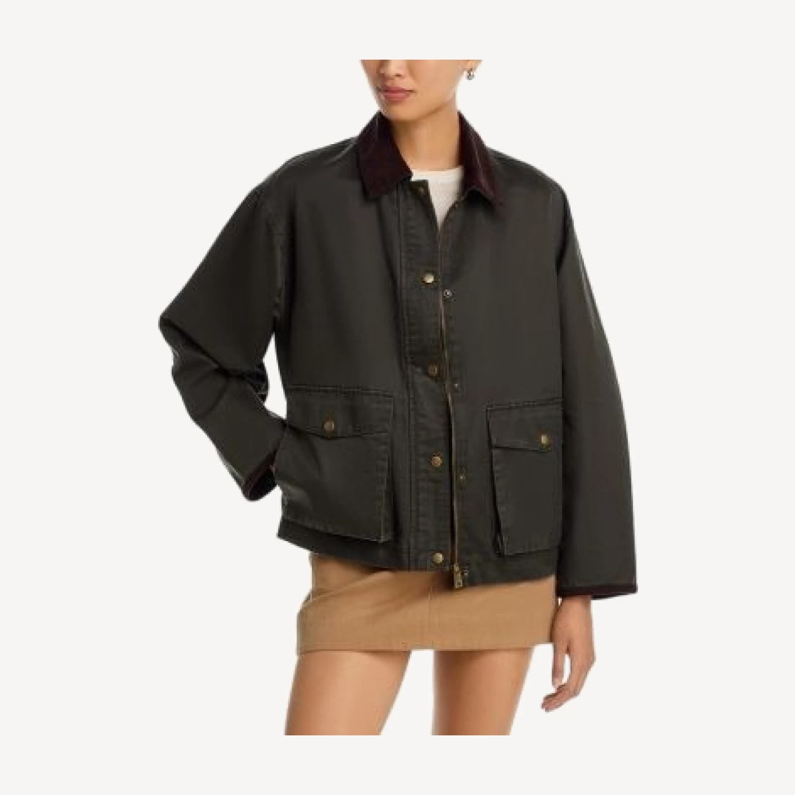 Aqua Cropped Barn Jacket - Exclusive