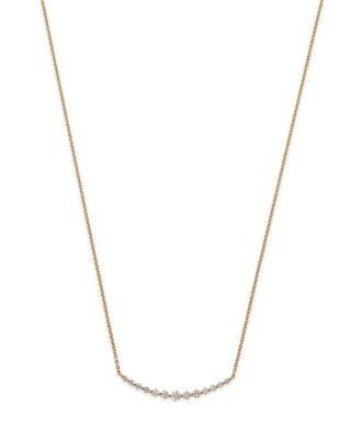 Bloomingdale's Fine Collection Diamond Curved Bar Necklace in 14K Yellow Gold, 0.30 tcw