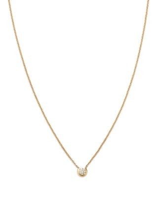 Bloomingdale's Fine Collection Diamond Solitaire Necklace in 14K Yellow Gold, 0.15 tcw
