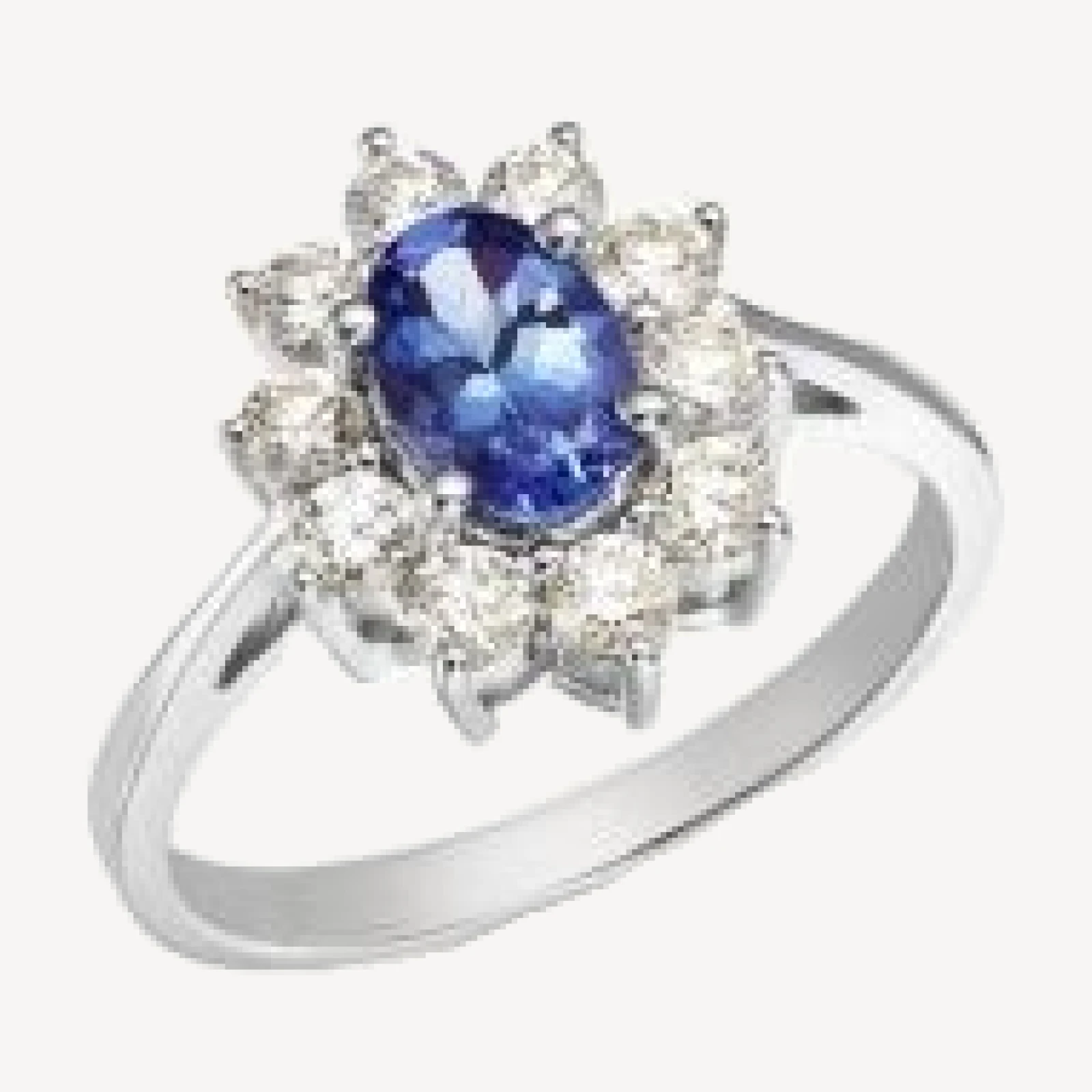 Bloomingdale's Fine Collection Diamond & Oval Tanzanite Ring in 14K White Gold