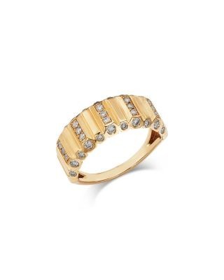 Bloomingdale's Fine Collection Diamond Multi Row Wide Statement Ring in 14K Yellow Gold, 0.50 tcw