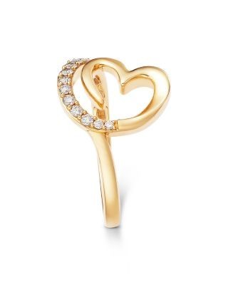 Bloomingdale's Fine Collection Diamond Open Heart Twist Ring in 14K Yellow Gold, 0.25 tcw