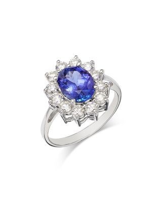 Bloomingdale's Fine Collection Tanzanite & Diamond Ring in 14K White Gold