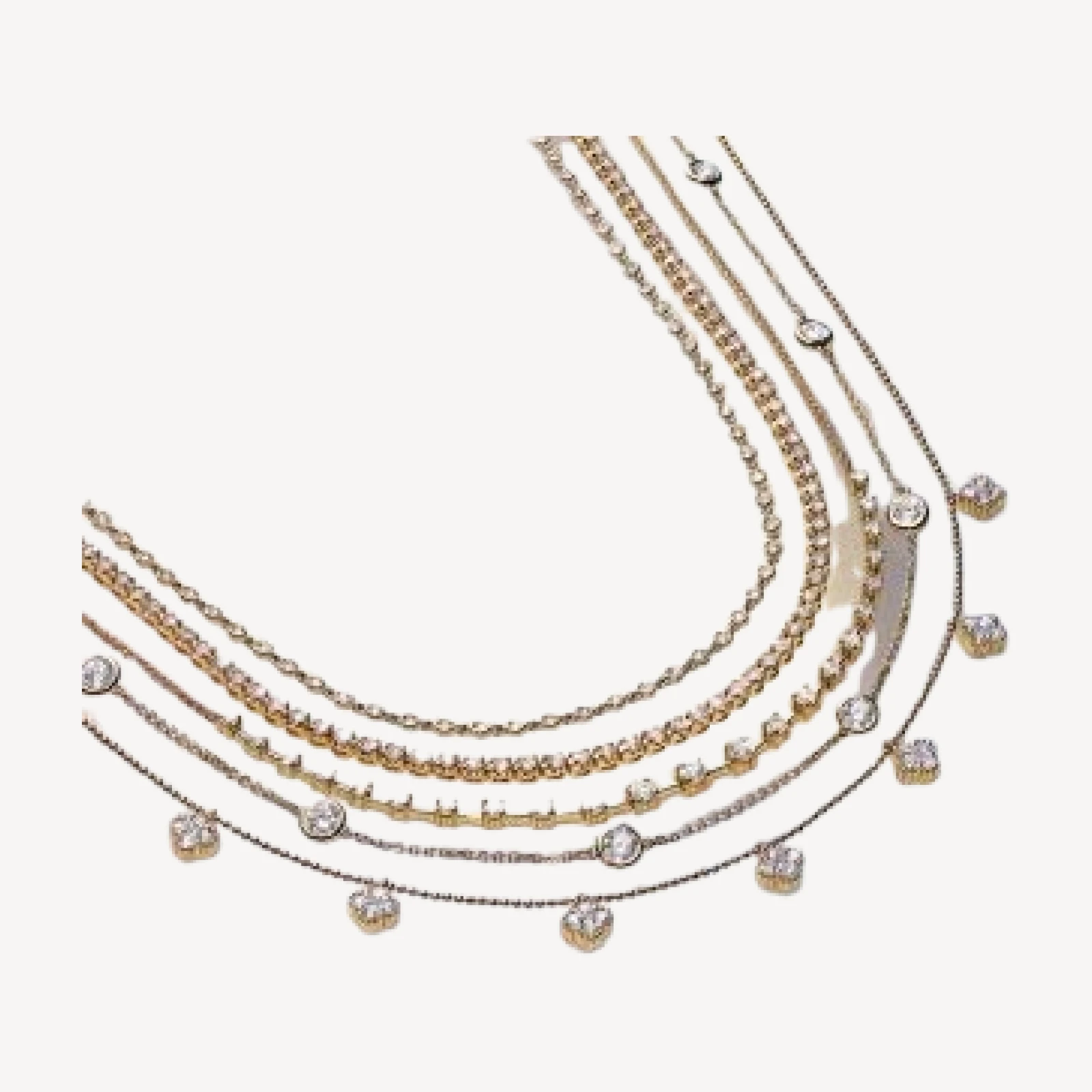Bloomingdale's Fine Collection Diamond Crown Set Tennis Necklace in 14K Yellow Gold, 4.00 tcw