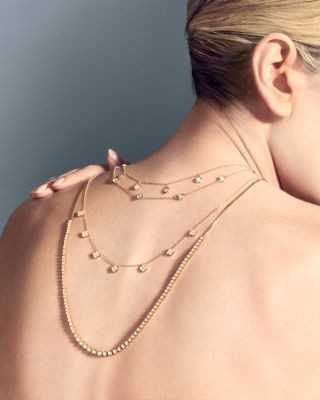 Bloomingdale's Fine Collection Diamond Graduated Bolo Necklace in 14K Yellow Gold, 2.50 tcw
