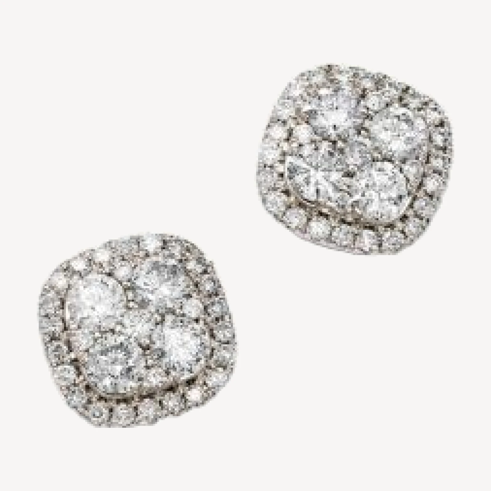 Bloomingdale's Fine Collection Diamond Cluster Stud Earrings in 14K White Gold, 1.0 tcw