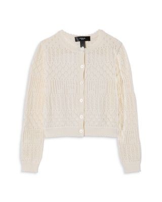 Aqua Girls' Pointelle Cardigan, Big Kid - Exclusive