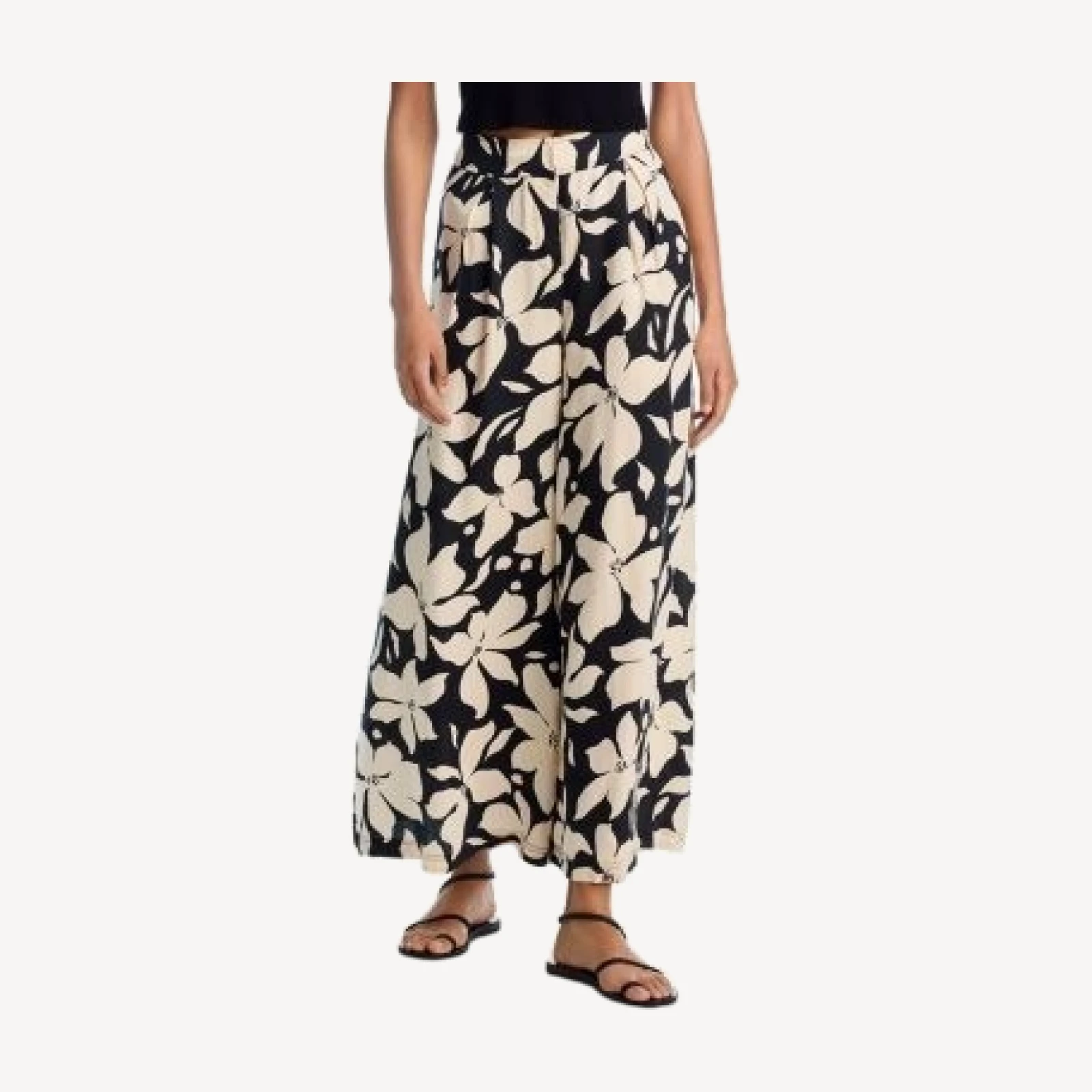 Aqua Ayala Floral Wide Leg Pants - Exclusive