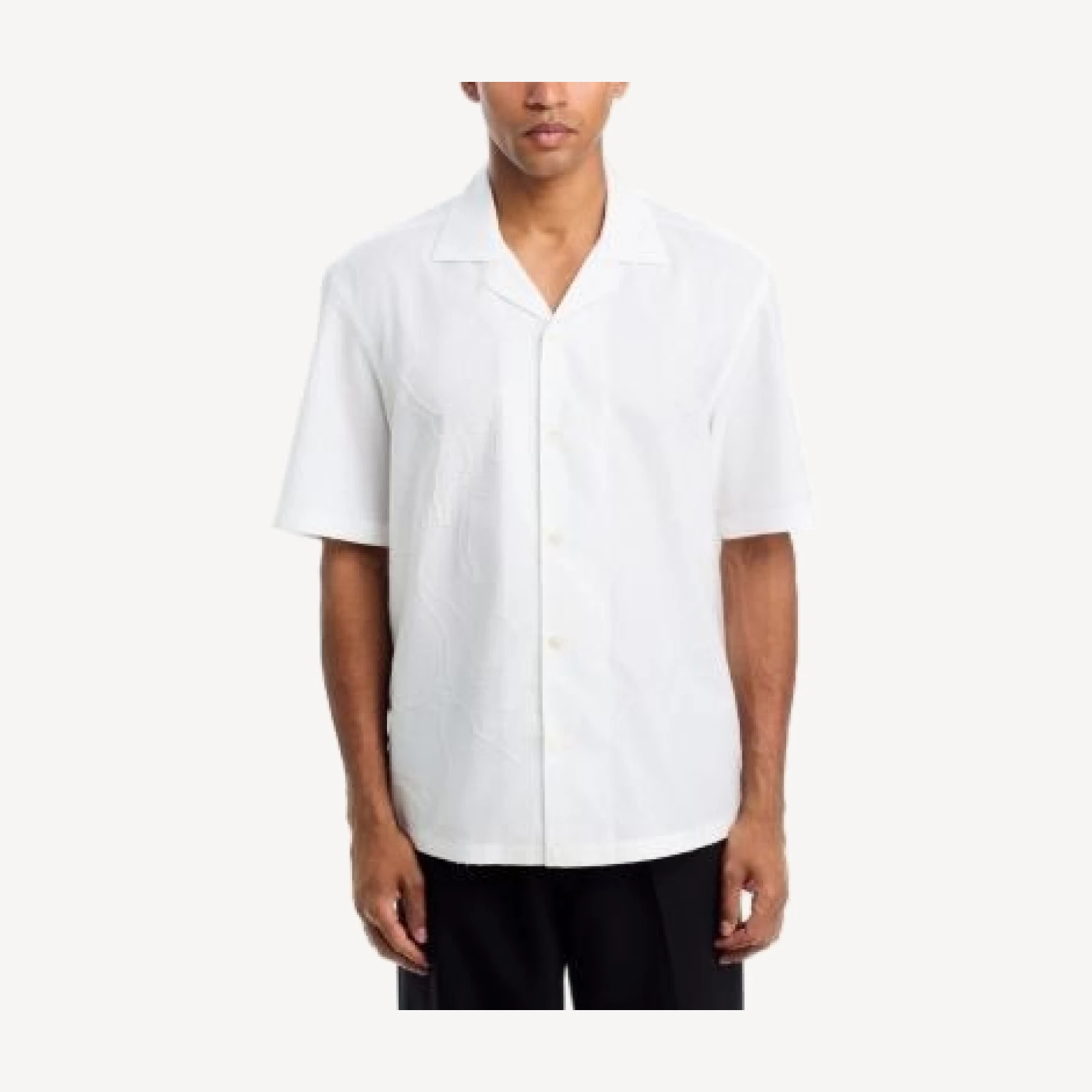 Boss C-Lars Camp Collar Embroidered Shirt