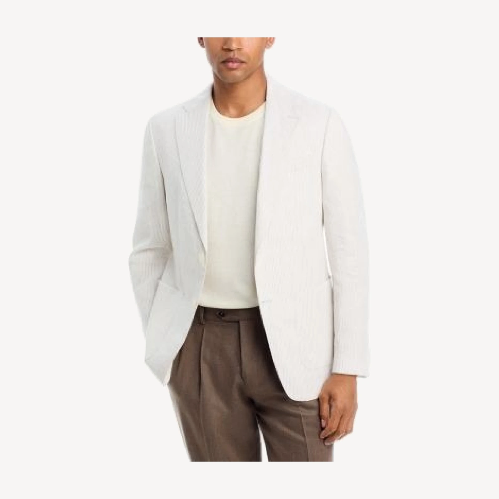 Boss Hutson Regular Fit Seersucker Blazer