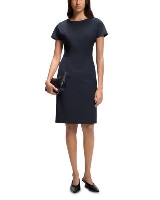 Boss Dinerah Wool Seamed Dress