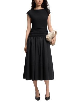 Boss Estruci Mixed Media Midi Dress