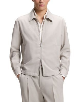 Boss P-Carper Performance Wool Slim Fit Zip Blouson Jacket