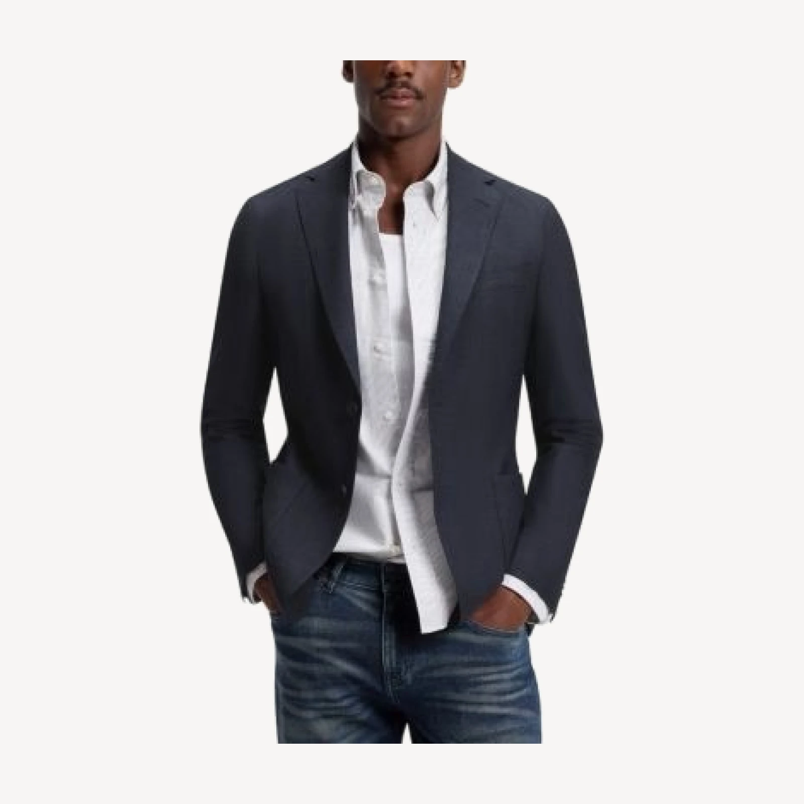 Boss C-Hanry Wool & Linen Melange Unstructured Slim Fit Suit Jacket