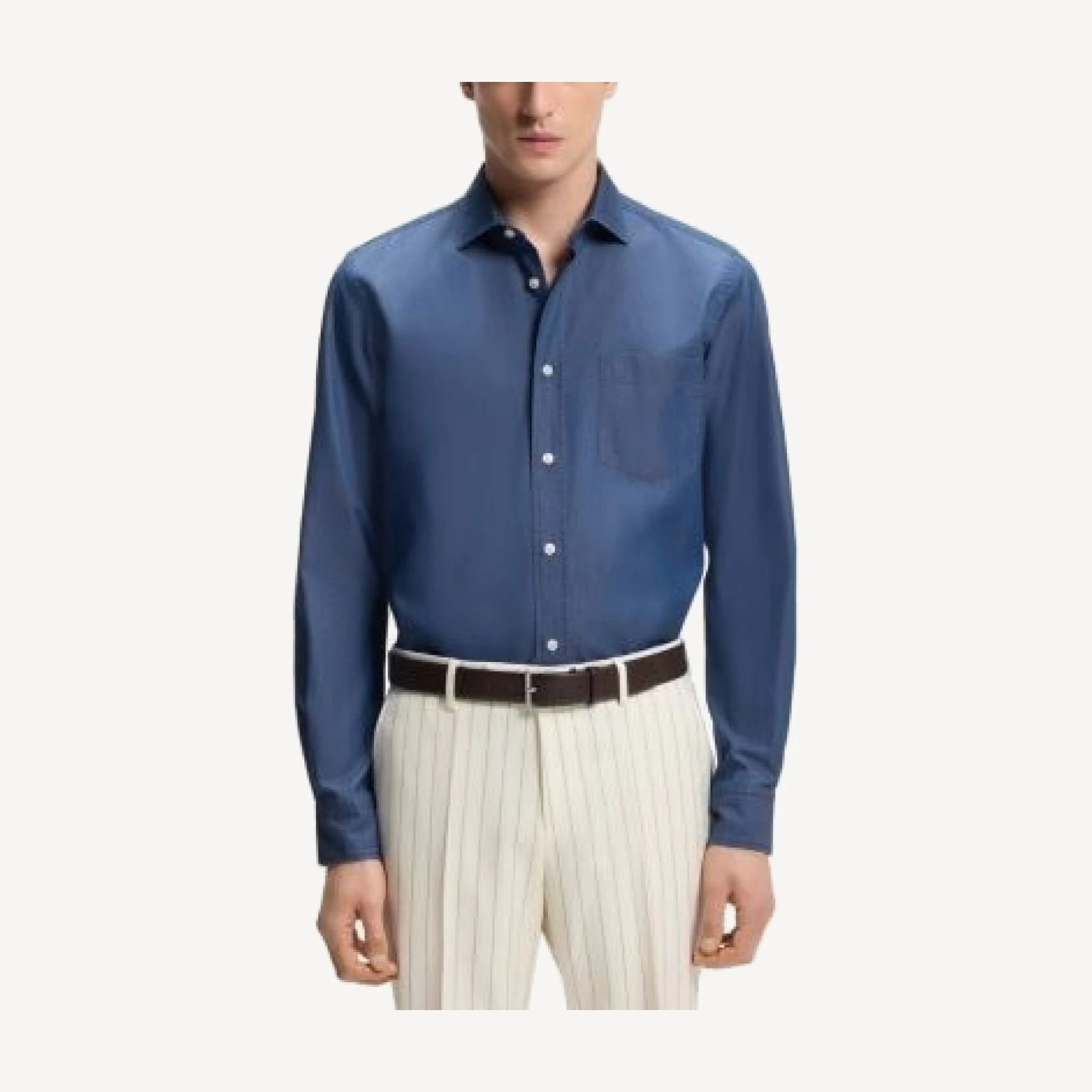 Boss H-Rob Spread Collar Casual Button Down Shirt