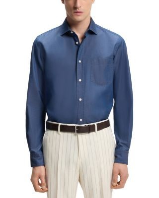 Boss H-Rob Spread Collar Casual Button Down Shirt