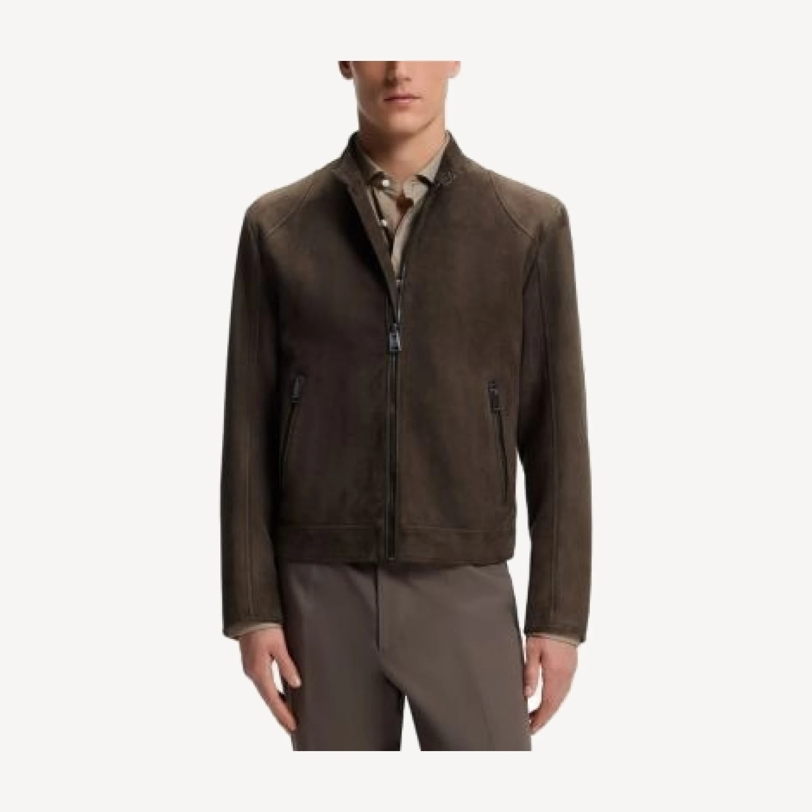 Boss L-Miker Zip Leather Jacket