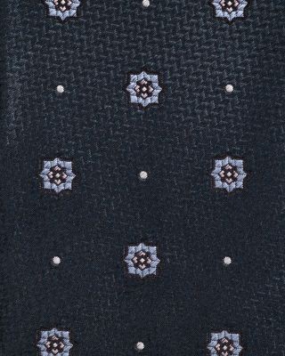 Boss Silk Classic Dot Grid Tie