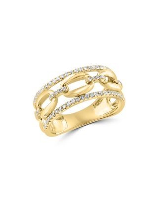 Bloomingdale's Fine Collection Diamond Link Open Band in 14K Yellow Gold, 0.30 tcw