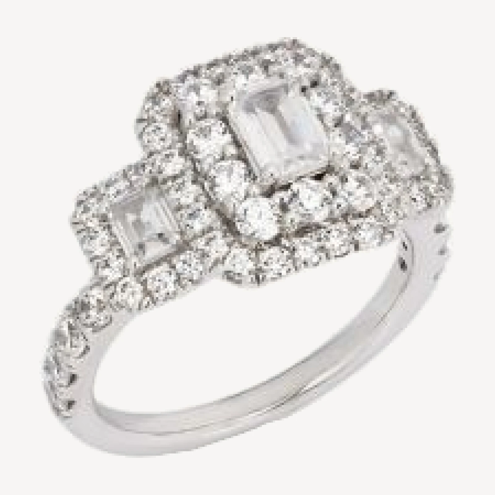 Bloomingdale's Fine Collection Diamond Octagon & Round Halo Engagement Ring in 14K White Gold, 2.5 ct. t. w